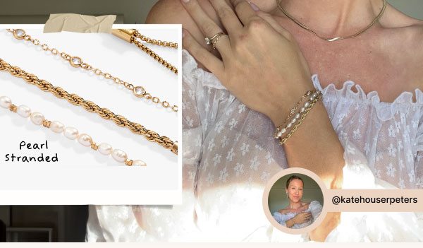 Crystal + Pearl Stranded Bracelet Set | Shop Now