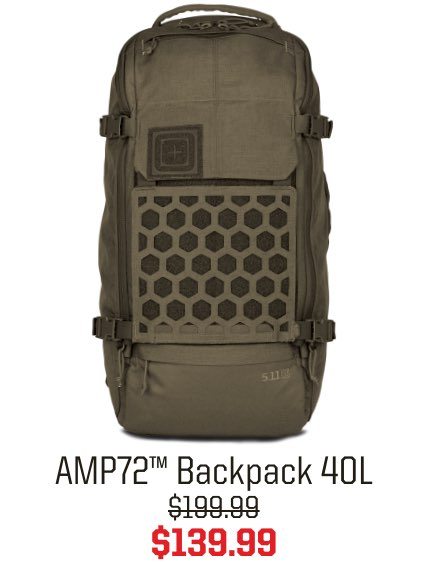 AMP72 Backpack 40L | $139.99
