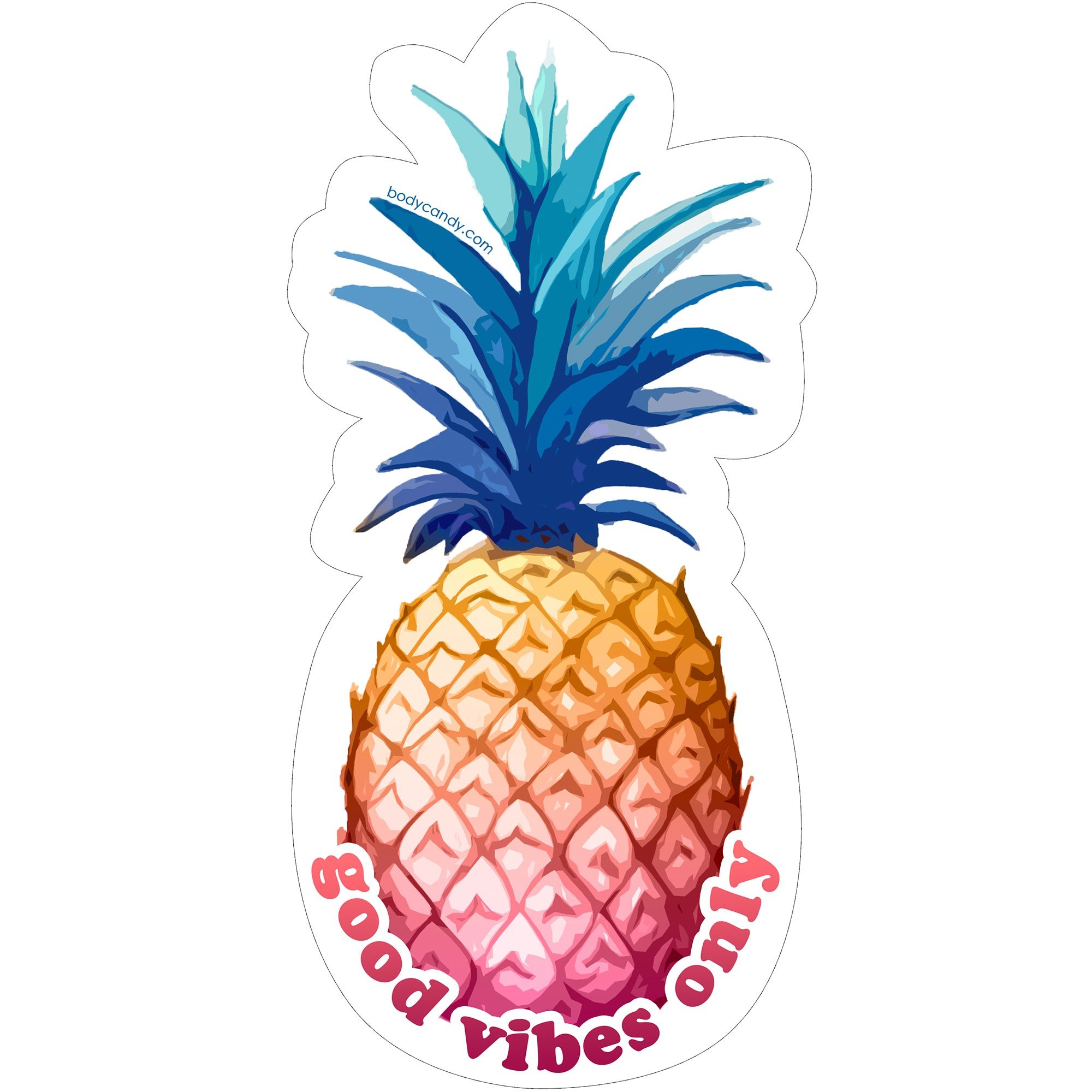 Image of Body Candy Good Vibes Only Pineapple Sticker