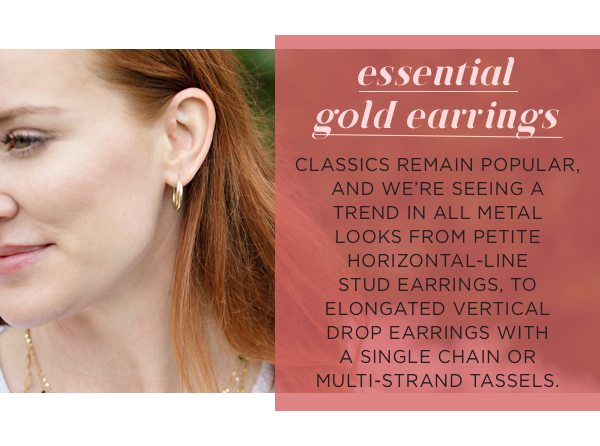 Shop gold earrings