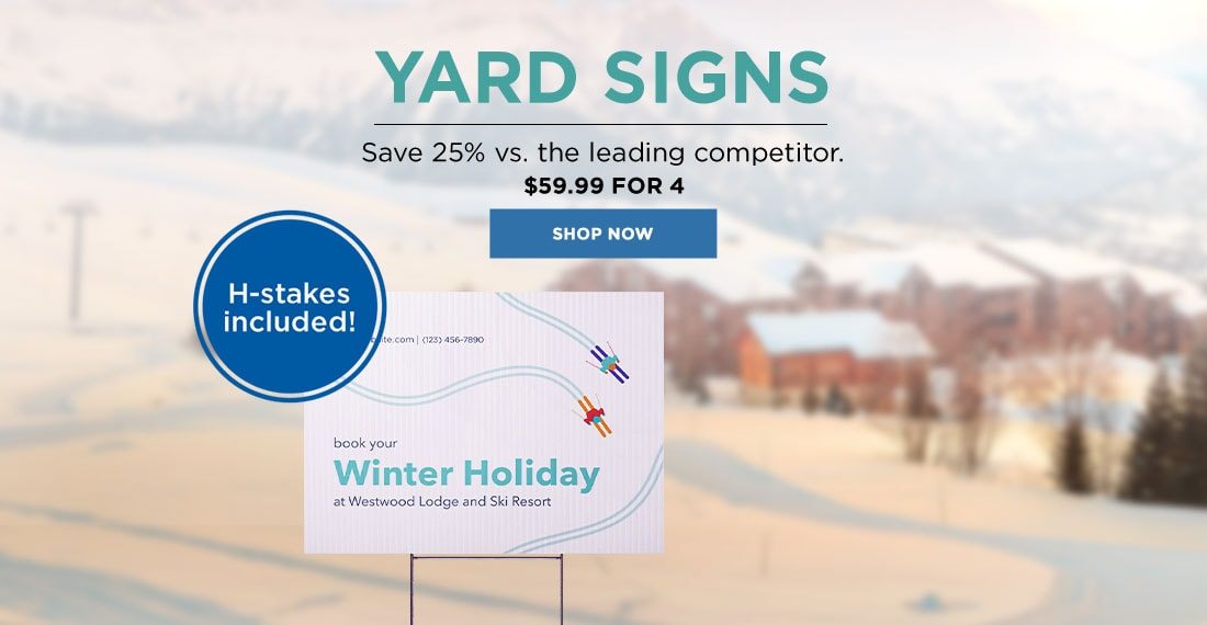 Yard Signs. H-Stakes Included. Save 25% vs. the leading competitor. $59.99 for 4. Shop Now