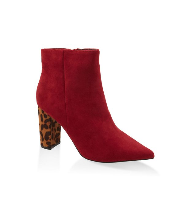 Side Zip Pointed Toe Booties