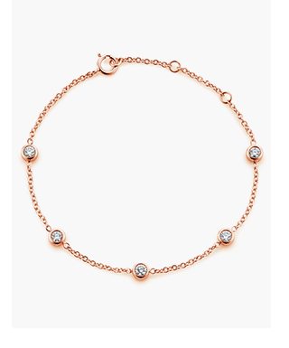 Five Diamond Bezel Bracelet