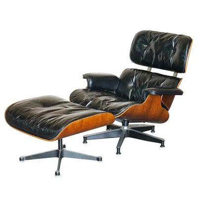Charles and Ray Eames for Herman Miller No1 Armchairs and Ottomans, 1958–60