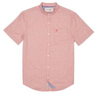 CROSSHATCH COLLARLESS SHIRT