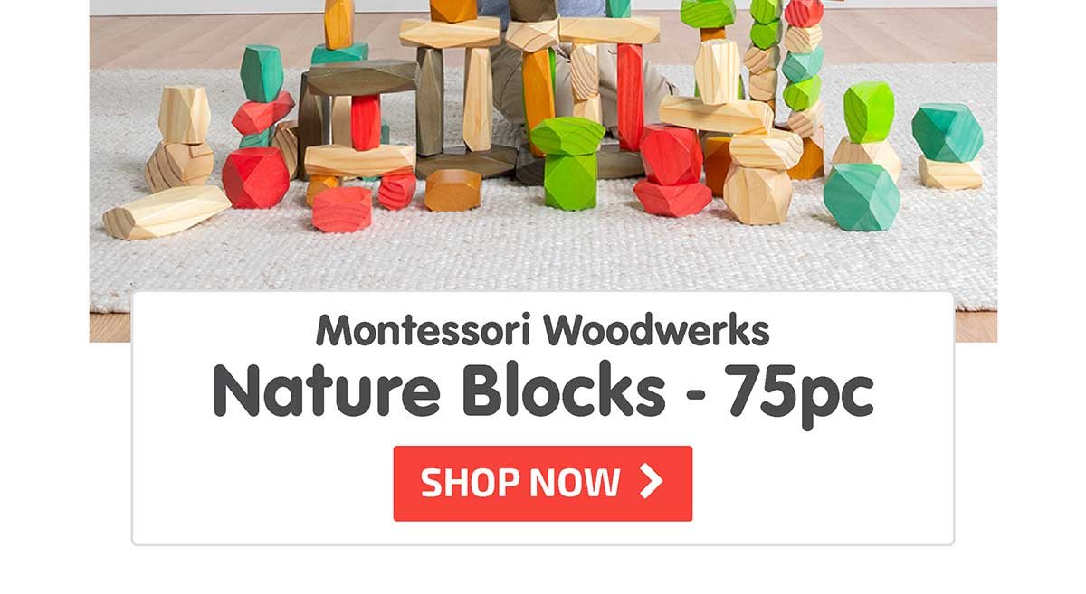 Montessori Woodwerks Nature Blocks - 75pc set - Shop Now