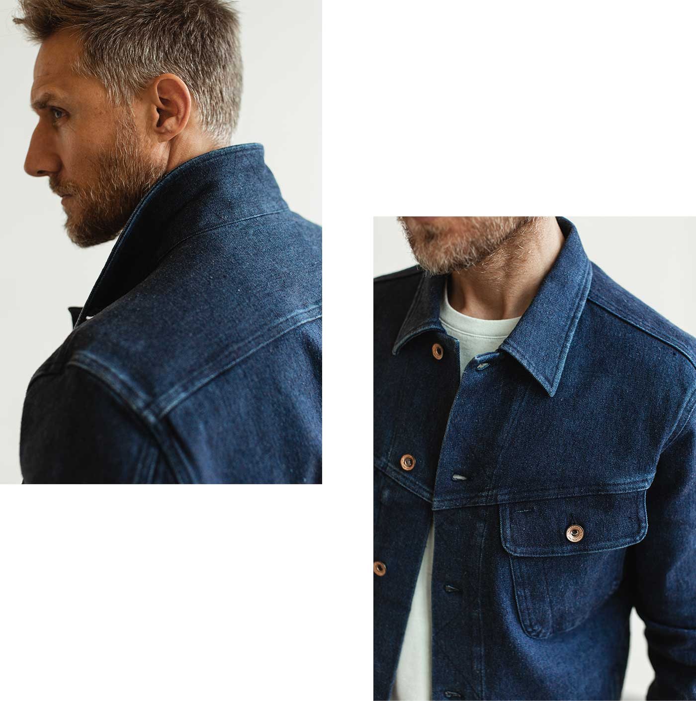 Long haul jacket outlet in indigo waffle