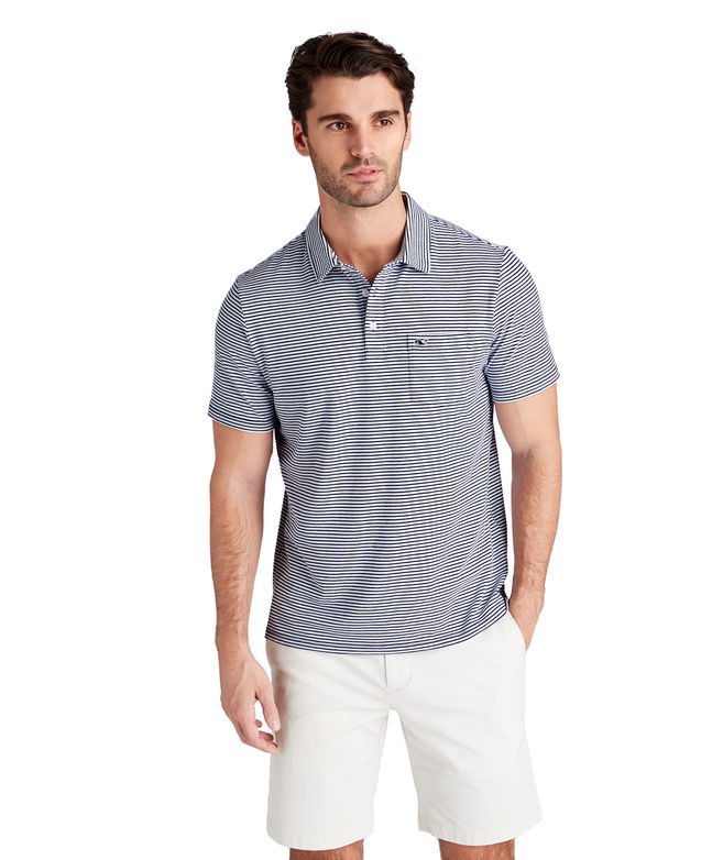 White Shep Stripe Edgartown Polo