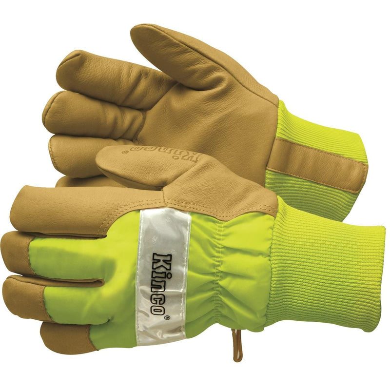 Kinco Hi-Vis Insulated Pigskin Leather Palm Gloves