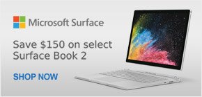 Save $150 on select Microsoft Surface Book 2