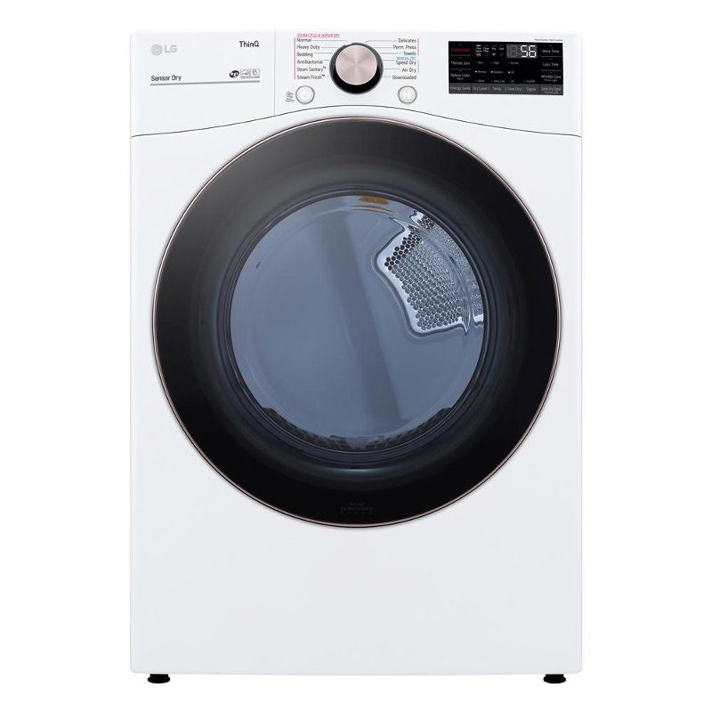 Ultra Large Capacity Smart Front Load Electric Dryer with TurboSteam™ and Built-In Intelligence - 7.4 cu. ft. White