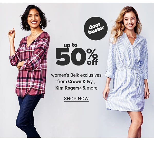 Up to 50% off women's belk exclusives from Crown&Ivy, Kim Rogers and more - Shop Now