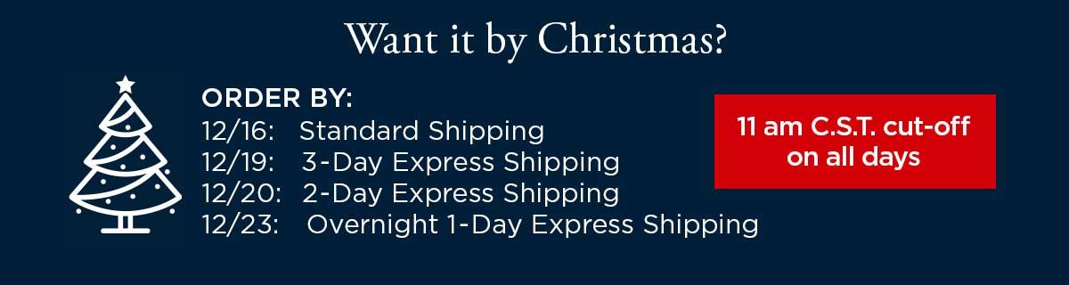 shipping cut off dates