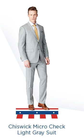 CHISWICK MICRO CHECK LIGHT GRAY SUIT