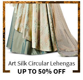 Art Silk Circular Lehengas Up to 50%. Shop!
