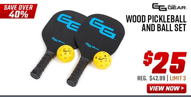 Go Time Gear Wood Pickleball and Ball Set