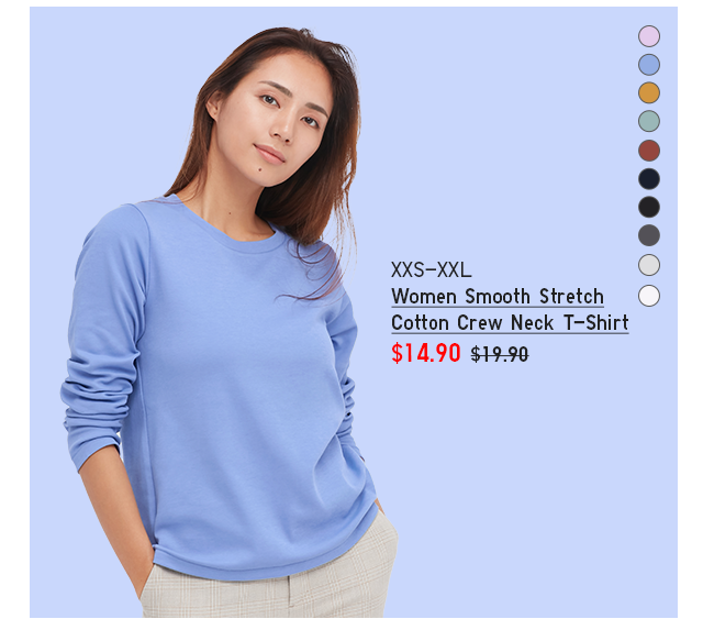 PDP2 - WOMEN SMOOTH STRETCH COTTON CREW NECK T-SHIRT