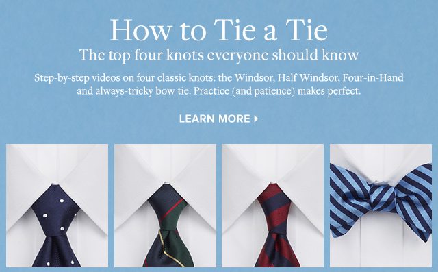 HOW TO TIE A TIE
