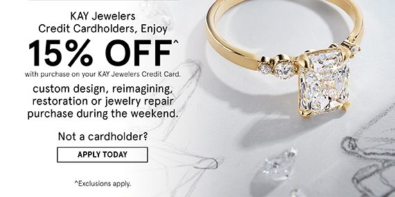 KAY Jewelery Credit Cardholders, Enjoy 15% OFF