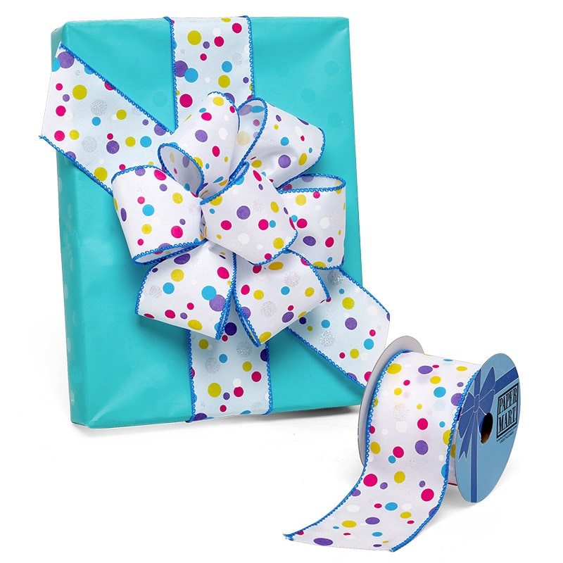 Colorful Dots On Wired Ribbon