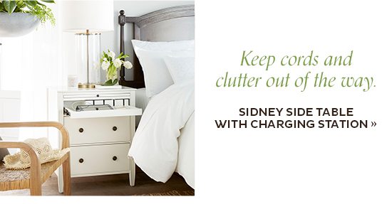 Sidney Side Table With Charging Station