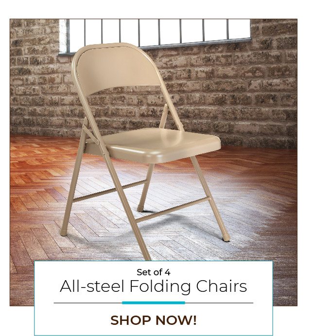 All-steel 4-pack Folding Chairs