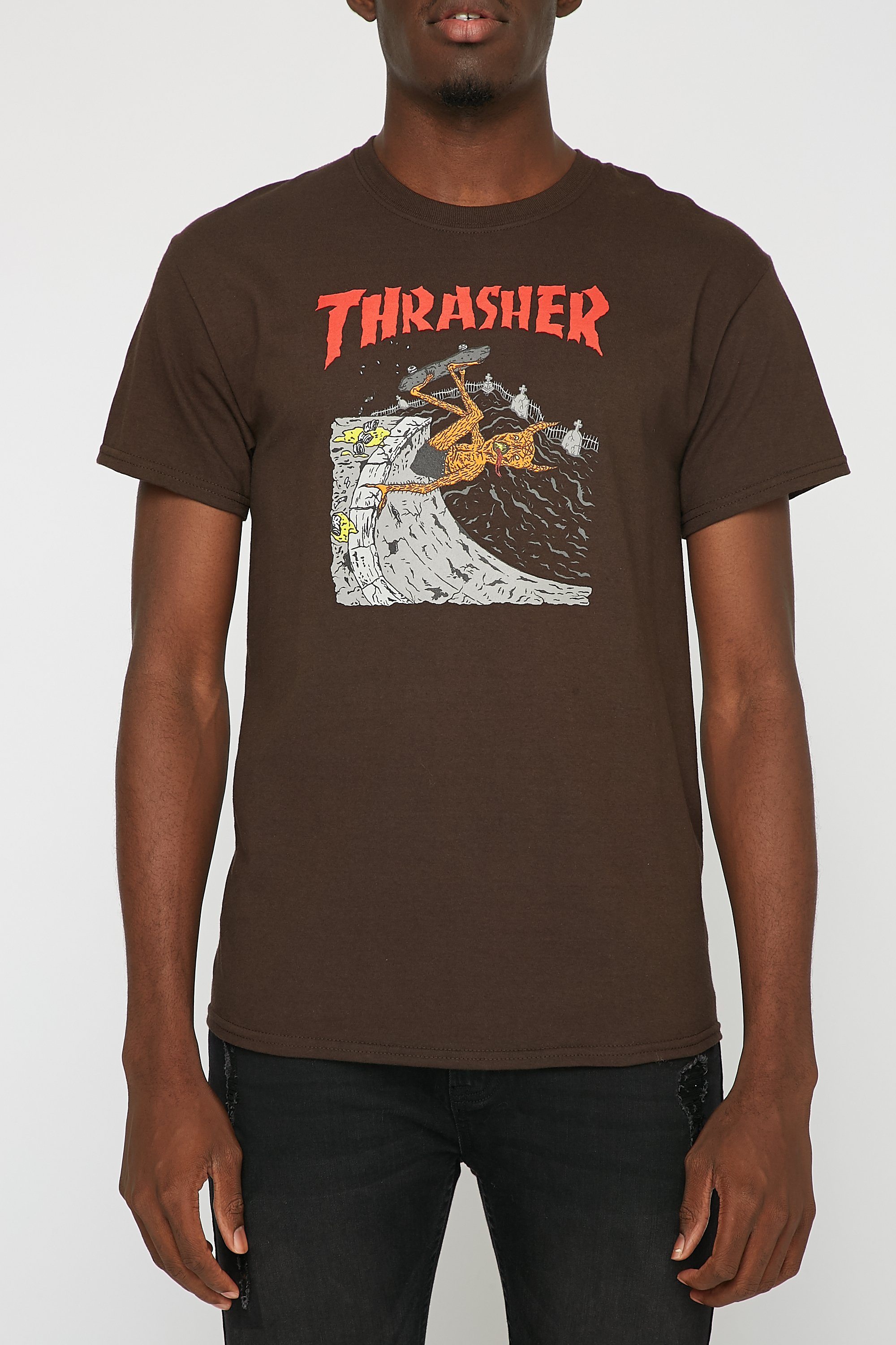 Image of Thrasher Neck Face Invert T-Shirt