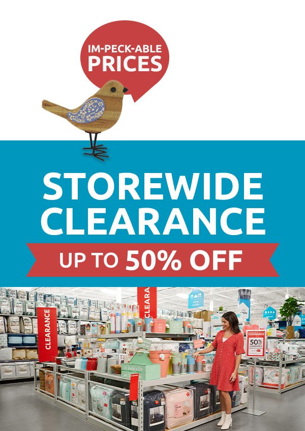 Storewide Clearance Up to 50% OFF Bird