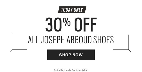 STYLE x COMFORT | TODAY ONLY | 30% Off All Joseph Abboud & Belvedere Shoes - SHOP NOW