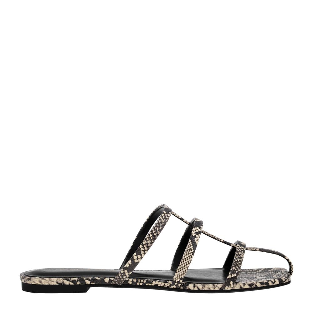 Strappy Caged Flat Sandals
