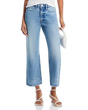 Frame Le Jane High Rise Ankle Wide Leg Jeans in Rhode Grind