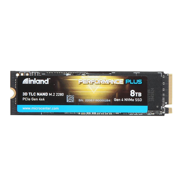 Inland Performance Plus 8TB 3D TLC NAND PCIe Gen 4 x4 NVMe M.2 Internal SSD