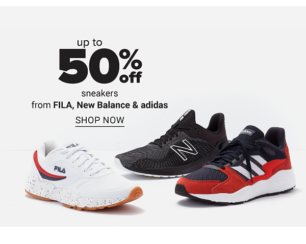 Up to 50% Off Sneakers from FILA, New Balance, & Adidas - Shop Now