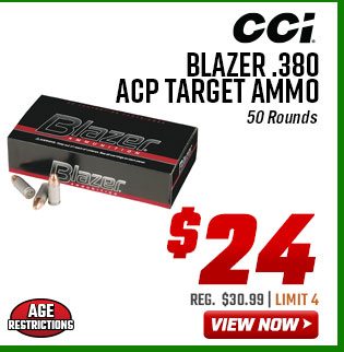 CCI Blazer .380 ACP Target Ammo