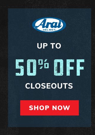 Up to 50% off Arai Helmets