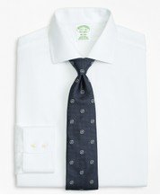 Milano Slim-Fit Dress Shirt, Non-Iron Herringbone