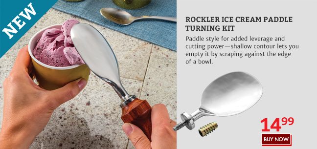 New! Rockler Ice Cream Paddle Turning Kit