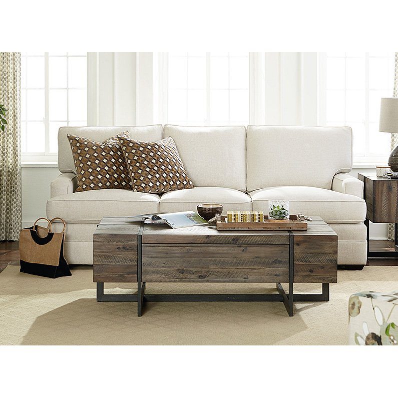 Rustic Brown Wood Coffee Table - Modern Timber