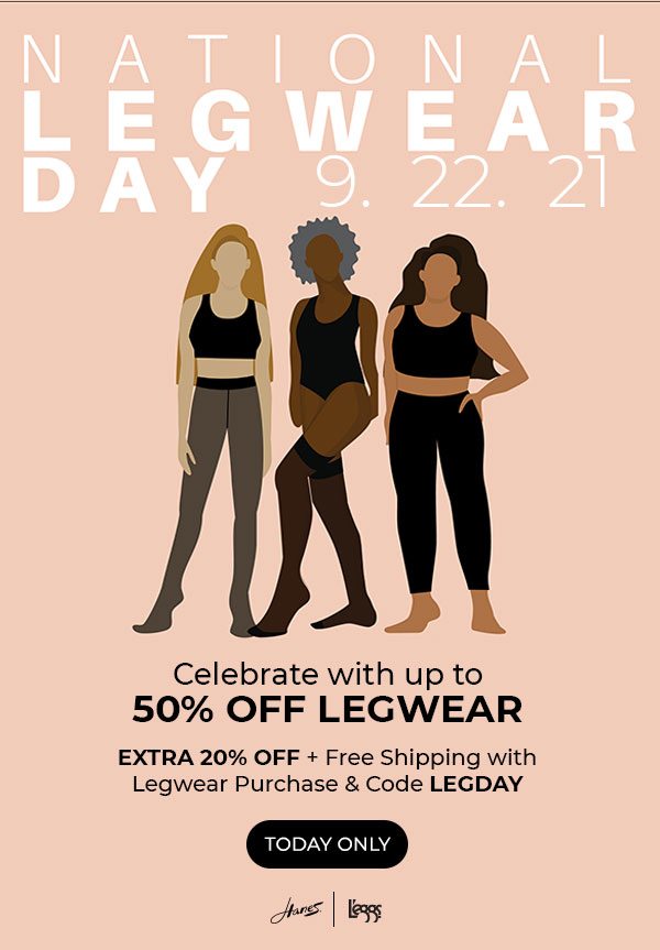 Extra 20% Off + Free Shipping for National Legwear Day - Turn on your images