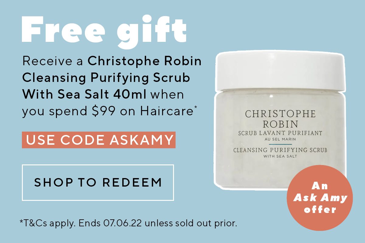 Free gift: Christophe Robin Cleansing Purifying Scrub With Sea Salt 40ml*