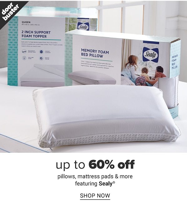 Up to 60% off Pillows, Mattress Pads and more feat. Sealy - Shop Now