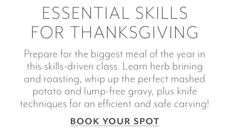 Essential Skills for Thanksgiving