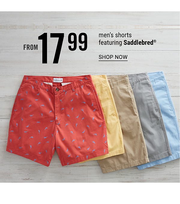 From 17.99 Men's Shorts featuring Saddlebred - Shop Now