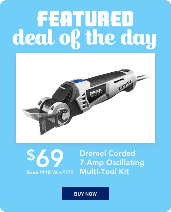 $79 Dremel 7-Amp Oscillating Multi-Tool Kit. Save $110 Was $179.