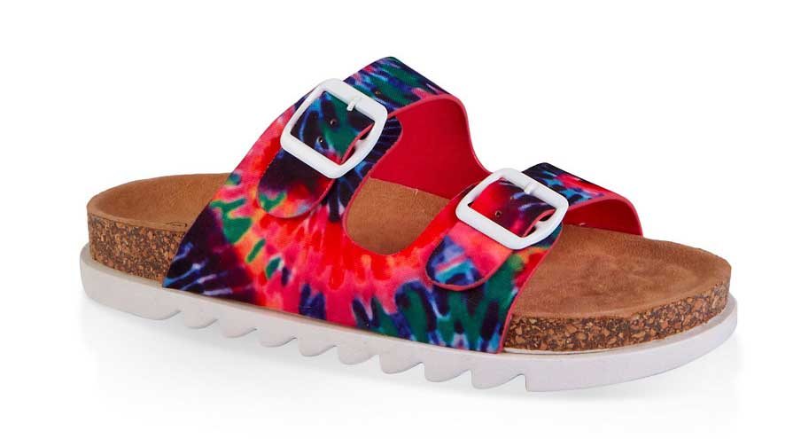 Double Band Footbed Sandals