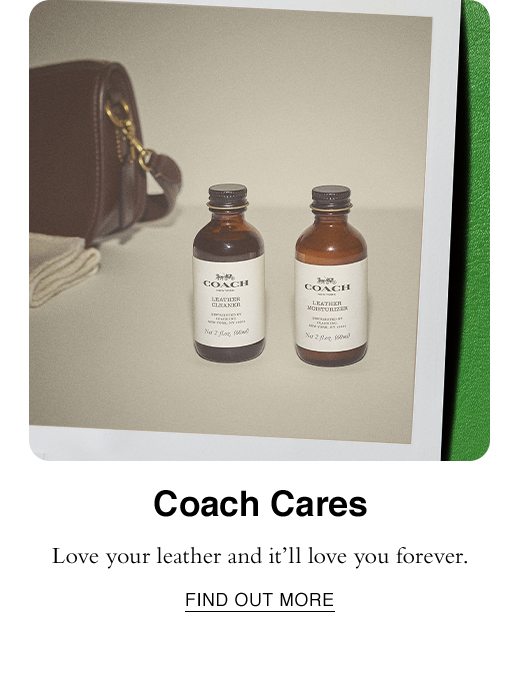 Coach Cares. FIND OUT MORE