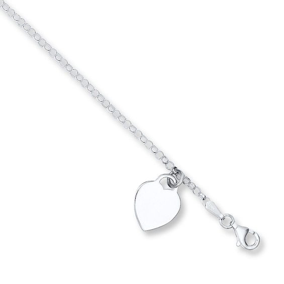 Kay Childrens Heart Bracelet Sterling Silver 6 Length