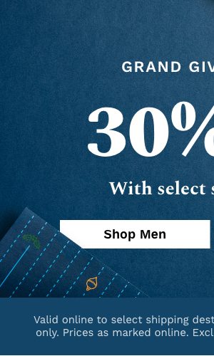 Grand Giving Event | 30% off | With select styles 50% off | Shop Mens