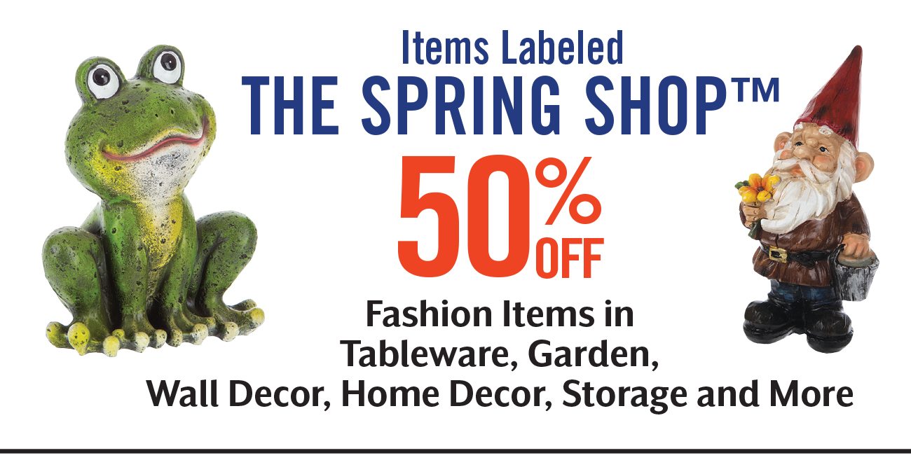 50% Off Items Labeled The Spring Shop