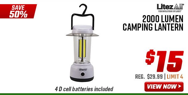 LitezAll 2000 Lumen Camping Lantern